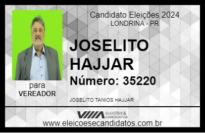 Candidato JOSELITO HAJJAR 2024 - LONDRINA - Eleições