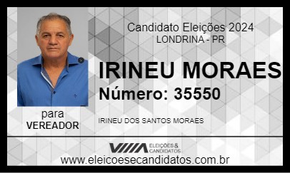 Candidato IRINEU MORAES 2024 - LONDRINA - Eleições