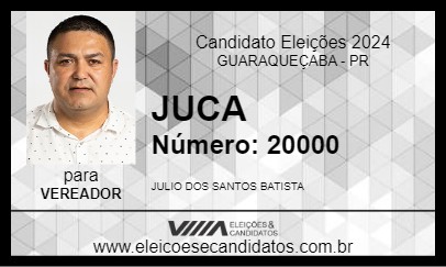 Candidato JUCA 2024 - GUARAQUEÇABA - Eleições