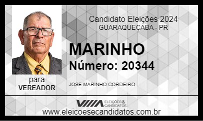 Candidato MARINHO 2024 - GUARAQUEÇABA - Eleições