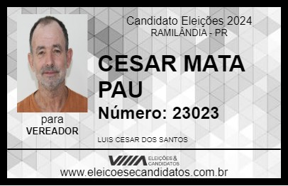 Candidato CESAR MATA PAU 2024 - RAMILÂNDIA - Eleições