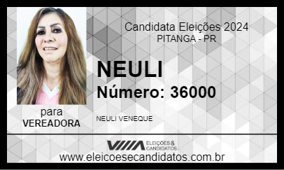 Candidato NEOLI 2024 - PITANGA - Eleições