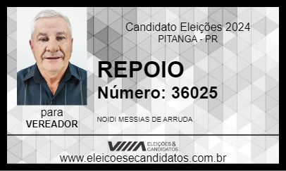 Candidato REPOIO 2024 - PITANGA - Eleições