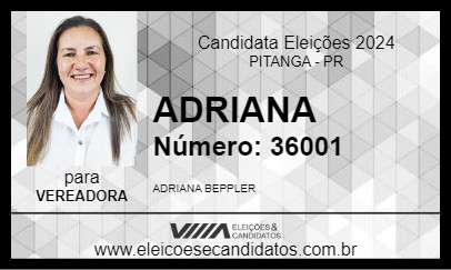 Candidato ADRIANA 2024 - PITANGA - Eleições