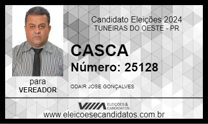 Candidato CASCA 2024 - TUNEIRAS DO OESTE - Eleições