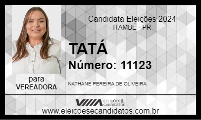 Candidato TATÁ 2024 - ITAMBÉ - Eleições