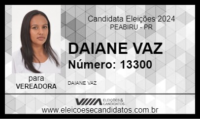 Candidato DAIANE VAZ 2024 - PEABIRU - Eleições