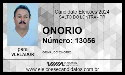 Candidato ONORIO 2024 - SALTO DO LONTRA - Eleições