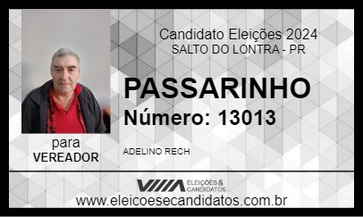 Candidato PASSARINHO 2024 - SALTO DO LONTRA - Eleições