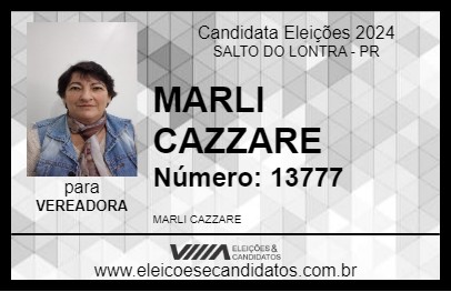 Candidato MARLI CAZZARE 2024 - SALTO DO LONTRA - Eleições