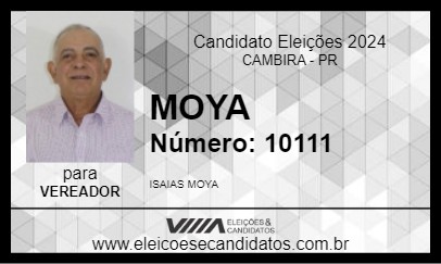 Candidato MOYA 2024 - CAMBIRA - Eleições