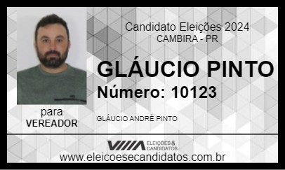 Candidato GLÁUCIO PINTO 2024 - CAMBIRA - Eleições