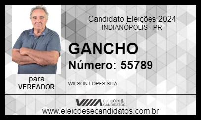 Candidato GANCHO 2024 - INDIANÓPOLIS - Eleições