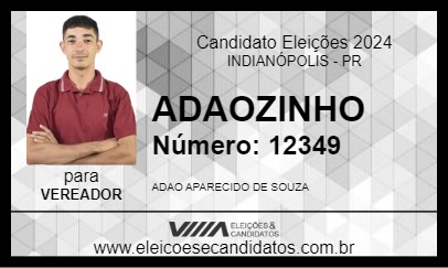 Candidato ADAOZINHO 2024 - INDIANÓPOLIS - Eleições