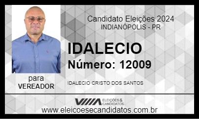 Candidato IDALECIO 2024 - INDIANÓPOLIS - Eleições