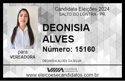 Candidato DEONISIA ALVES 2024 - SALTO DO LONTRA - Eleições