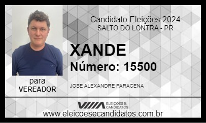 Candidato XANDE 2024 - SALTO DO LONTRA - Eleições