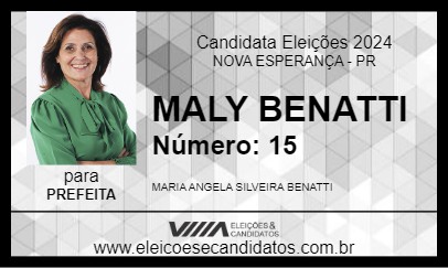 Candidato MALY BENATTI 2024 - NOVA ESPERANÇA - Eleições