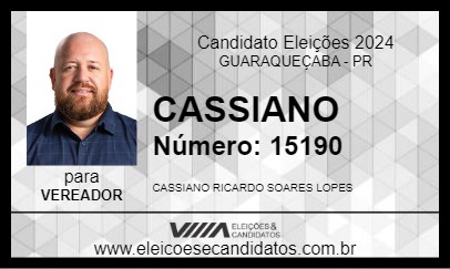 Candidato CASSIANO 2024 - GUARAQUEÇABA - Eleições