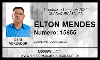 Candidato ELTON MENDES 2024 - GUARAQUEÇABA - Eleições