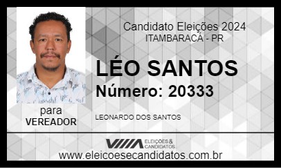 Candidato LÉO SANTOS 2024 - ITAMBARACÁ - Eleições