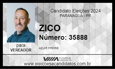 Candidato ZICO 2024 - PARANAGUÁ - Eleições