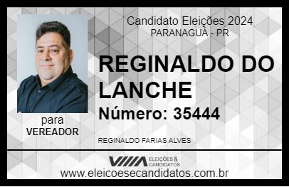 Candidato REGINALDO DO LANCHE 2024 - PARANAGUÁ - Eleições