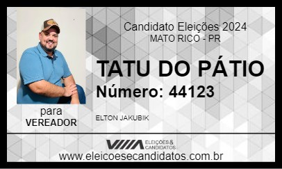 Candidato TATU 2024 - MATO RICO - Eleições