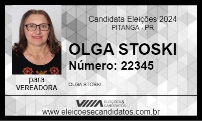 Candidato OLGA STOSKI 2024 - PITANGA - Eleições