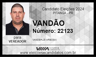 Candidato VANDÃO 2024 - PITANGA - Eleições