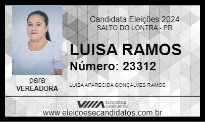 Candidato LUISA RAMOS 2024 - SALTO DO LONTRA - Eleições