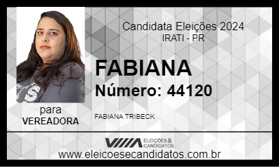 Candidato FABIANA 2024 - IRATI - Eleições