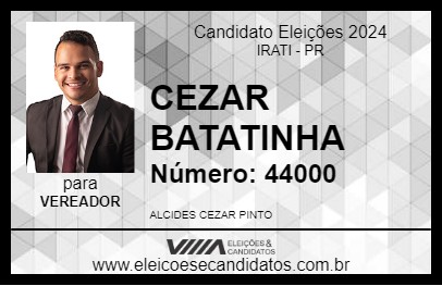 Candidato CEZAR BATATINHA 2024 - IRATI - Eleições