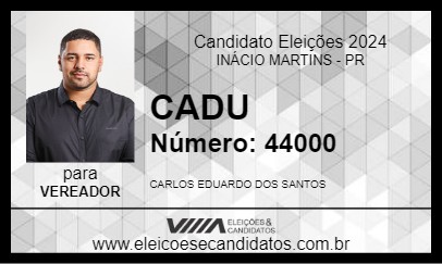 Candidato CADU 2024 - INÁCIO MARTINS - Eleições