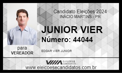 Candidato JUNIOR VIER 2024 - INÁCIO MARTINS - Eleições