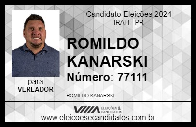 Candidato ROMILDO KANARSKI 2024 - IRATI - Eleições