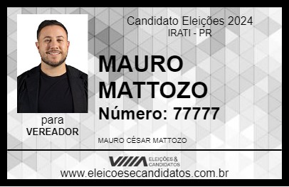 Candidato MAURO MATTOZO 2024 - IRATI - Eleições