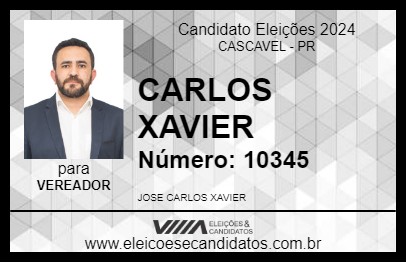 Candidato CARLOS XAVIER 2024 - CASCAVEL - Eleições