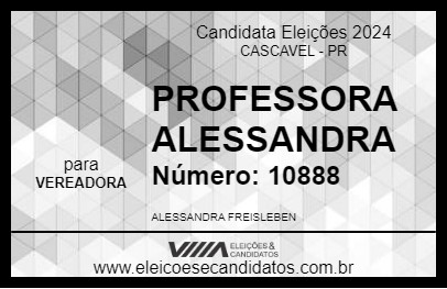 Candidato PROFESSORA ALESSANDRA 2024 - CASCAVEL - Eleições