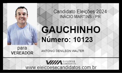 Candidato GAUCHINHO 2024 - INÁCIO MARTINS - Eleições