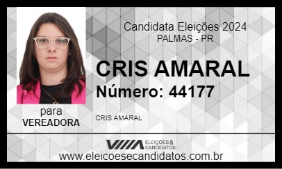 Candidato CRIS AMARAL 2024 - PALMAS - Eleições