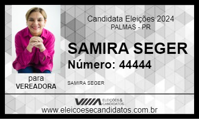 Candidato SAMIRA SEGER 2024 - PALMAS - Eleições