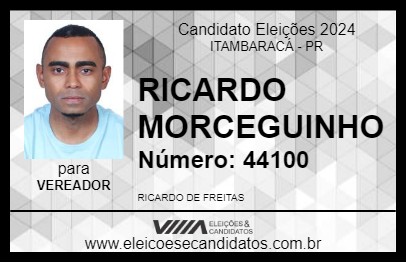 Candidato RICARDO MORCEGUINHO 2024 - ITAMBARACÁ - Eleições