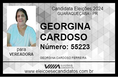 Candidato GEORGINA CARDOSO 2024 - GUARAQUEÇABA - Eleições