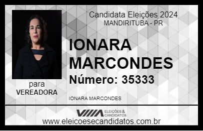 Candidato IONARA MARCONDES 2024 - MANDIRITUBA - Eleições