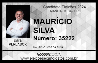 Candidato MAURÍCIO SILVA 2024 - MANDIRITUBA - Eleições