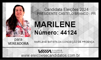 Candidato MARILENE 2024 - PRESIDENTE CASTELO BRANCO - Eleições