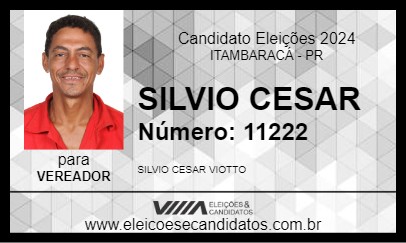 Candidato SILVIO CESAR 2024 - ITAMBARACÁ - Eleições