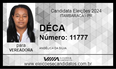 Candidato DÉCA 2024 - ITAMBARACÁ - Eleições