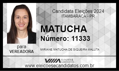 Candidato MATUCHA 2024 - ITAMBARACÁ - Eleições